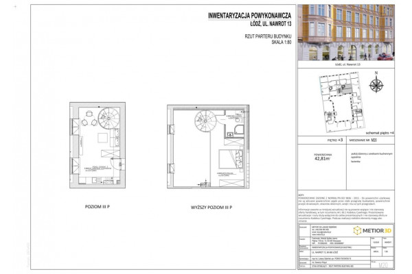 Łódź, Śródmieście, Nawrot, ok. Piotrkowska: III piętro/winda, lokal jak loft